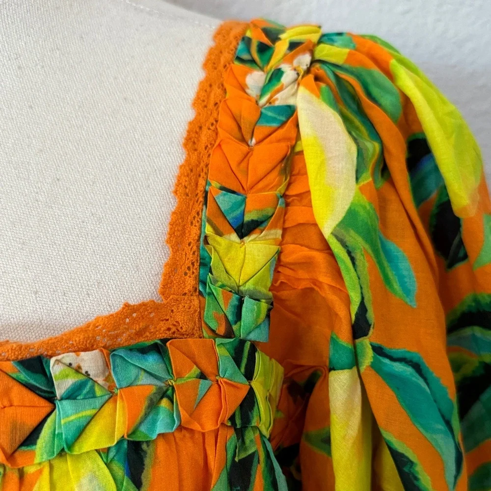 FARM Rio Chic Pears Blouse size Large - Picture 6 of 17